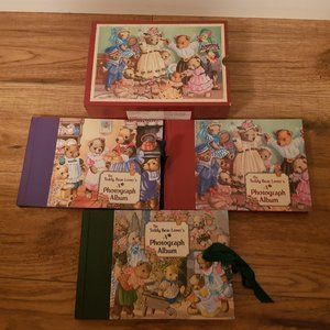 Vintage 1996 Teddy Bear Lovers Photo Album Set of 3 in a box Victorian style